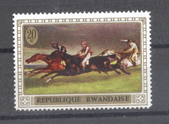 Rwanda 1970 Paintings, Horses, MNH AE.107 foto