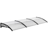 Outsunny Copertina moderna din policarbonat si aluminiu pentru balcoane, ferestre si usi, copertina pentru exterior | Aosom Romania