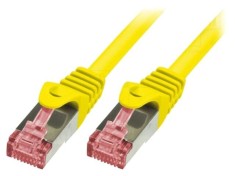 Cablu patch cord S/FTP Cat6 galben 3m