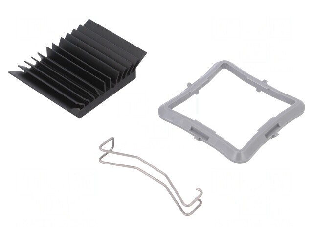 Radiator extrudat cu aripioare BGA negru 32.5mm x 32.5mm