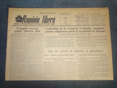 ZIARUL ROMANIA LIBERA 13 MAI 1955 CONFERINTA DE LA VARSOVIA foto