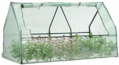Solar legume, sera 2 intrari cu folie verde 180 x 92 x 90cm foto