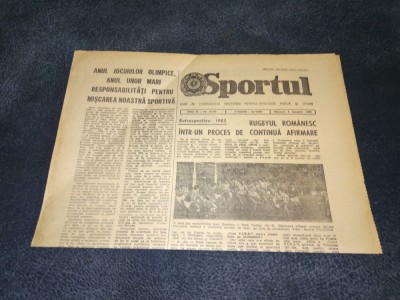 ZIARUL SPORTUL 4 IANUARIE 1983 foto