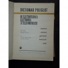 Dictionar poliglot de electrotehnica electronica si telecom. foto