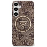 Husa pentru samsung galaxy s25 - guess iml metal glitter 4g circle triangle magsafe - brown