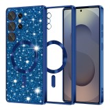 Husa premium Samsung Galaxy S25 Ultra Techsuit Luxury Glitter MagSafe, albastru