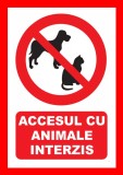 Placuta accesul cu animale interzis