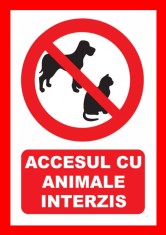 Placuta accesul cu animale interzis foto
