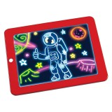 Tableta luminoasa pentru desenat, Magic Pad, carioci speciale si sabloane incluse, divertisment educativ