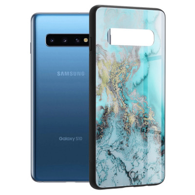 Husa telefon Samsung Galaxy S10 - Techsuit Glaze Series - Blue Ocean foto