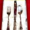 Set de botez pentru copii din 3 piese argintate Sheffield vintage