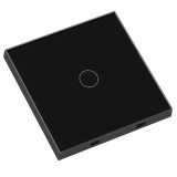 Intrerupator inteligent fara fir cu touch, Wifi, 1 canal, Negru