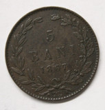 5 BANI 1867 WATT&amp;Co . DETALII FOARTE FRUMOASE ., Cupru (arama)