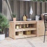 vidaXL Dulap de bucătărie Maro 106 x 55 x 64 cm Lemn masiv de pin