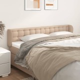 vidaXL Tăblie pat cu aripioare cappuccino 203x23x78/88cm piele eco 3117257