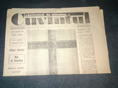 REVISTA CUVANTUL 18 APRILIE 1990 foto
