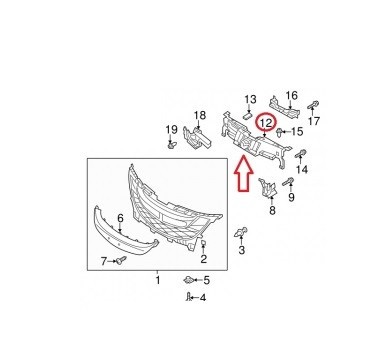 Grila masca radiator Mazda 5 (Cr19), 05.2010-, Fata, interior, Aftermarket