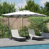 vidaXL Umbrelă Cantilever Roma cu LED-uri Nisip 286x285x270 cm Aluminiu