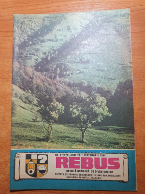 revista rebus 1 septembrie 1985 -2 rebusuri completate cu creionul foto
