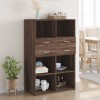 VidaXL Dulap &icirc;nalt, stejar maro, 80x42,5x124 cm, lemn prelucrat 3281391