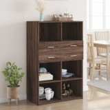 VidaXL Dulap &icirc;nalt, stejar maro, 80x42,5x124 cm, lemn prelucrat
