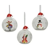 Cumpara ieftin Glob - Glass Christmas Figures Inside - mai multe modele | Kaemingk