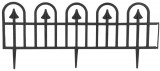 Fence Gardens F709, 78x34 cm, plastic, negru, mini gard decorativ, pachet. 4 buc, Strend Pro