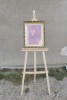 Tablou vechi portret, fata roscata. Rama veche de tablou!, Lemn, Dreptunghiular