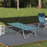 vidaXL Pat pliabil pentru camping cu geantă de transport model de frunze 600D Oxford