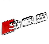 Emblema SQ5 Crom Portbagaj Audi, Metal, 12x3cm, Prindere 3M