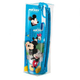 Set voiaj Periuta + Pahar + Pasta cu aroma de menta pentru copii Mickey Mouse, +3ani, Mr White