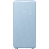 Husa Textil Samsung Galaxy S20 Plus G985 / Samsung Galaxy S20 Plus 5G G986, Led View, Albastra EF-NG985PLEGEU