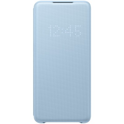 Husa Textil Samsung Galaxy S20 Plus G985 / Samsung Galaxy S20 Plus 5G G986, Led View, Albastra EF-NG985PLEGEU foto