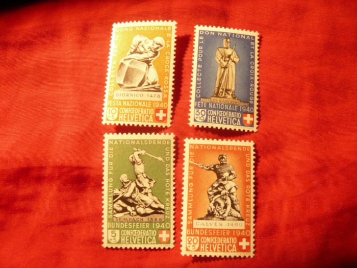 Serie Elvetia 1940 Pro Patria , 4 valori