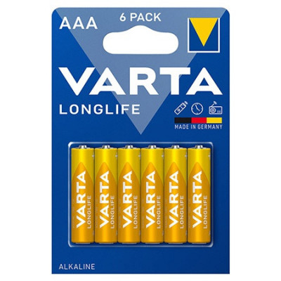 BATERIE ALCALINA LR03 BLISTER 6BUC VARTA LONG EuroGoods Quality foto