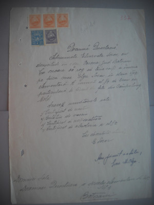 HOPCT DOCUMENT VECHI NR 474 OLGA SOCOV-EVREU-SCOALA NR 3 FETE BOTOSANI 1949 foto