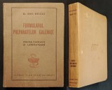 1946 Vechi Retetar farmaceutic FORMULE PREPARATE GALENICE 557 pag Tehnologie Mod de Preparare Medicamente Farmacie Medicina. SEMNATA dr. Emil Belcot