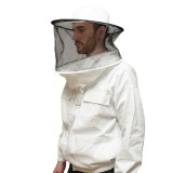 Bluza apicola alba cu masca de protectie pentru stupina, marimea XL