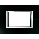 Rama Ornament 3M Axolute Bticino sticla neagra HA4803VNN