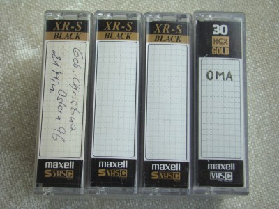 Lot 4 Casete Video MAXELL Black S VHS-C - Aproape NOI foto