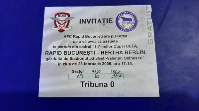 Invitatie Rapid - Hertha Berlin foto