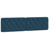 Cumpara ieftin Perna tablie de pat, albastru, 200 cm, catifea