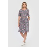 Rochie Medie V287, cu model Floral - XL