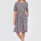 Rochie Medie V287, cu model Floral - M