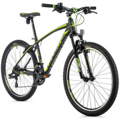 Bicicleta MTB 26" Leader Fox MXC Gent, 21 viteze, furca Zoom, cadru 20"-verde