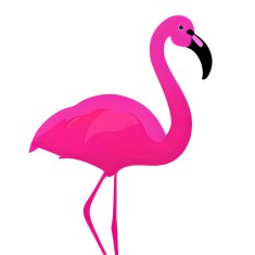 Sticker decorativ, Flamingo, Roz, 78 cm, 10307ST foto