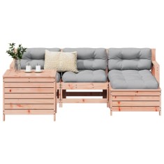 vidaXL Set canapele grădină, 5 piese, lemn masiv brad douglas 3250506