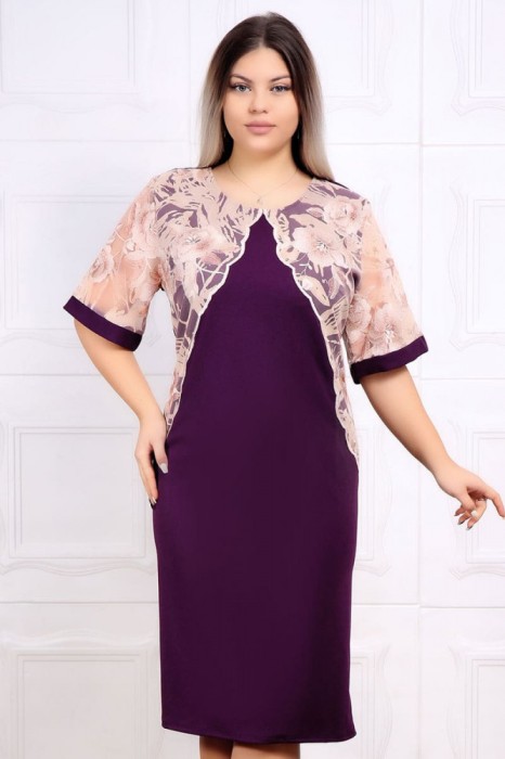 Rochie Eleganta Ami Mov Pruna - 46Marimea