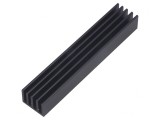 Radiator extrudat negru 100mm x 19mm x 10mm