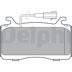 Set placute frana fata DELPHI, Alfa Romeo Giulia (952 ), 10.2015-, Stelvio (949 ), 12.2016-, Fata; puntea fata